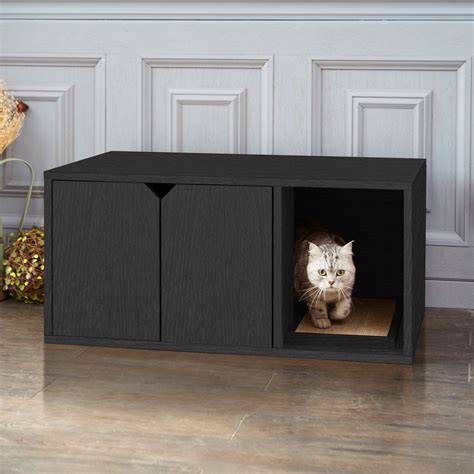 enclosed cat litter box